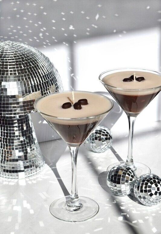 Mocha Martini Glass Candle | Coffee Mocha Fragrance | Luxury Cocktail-Style