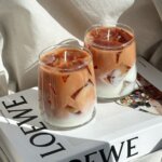 Ice Caramel Latte Glass Candle | Caramel Vanilla Fragrance | Luxury Café-Style Candle