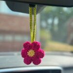 Bloom Ride Crochet Car Hanging | Handmade Floral Car Accessory