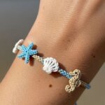 Coastal Bloom Crochet Bracelet | Handcrafted by Vibe with Aish