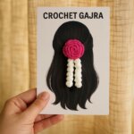 Rose Pearl Handmade Crochet Gajra for Hair | Vibe with Aish