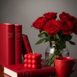 Crimson Royale Bubble Cube Candle – Luxury Romantic Décor
