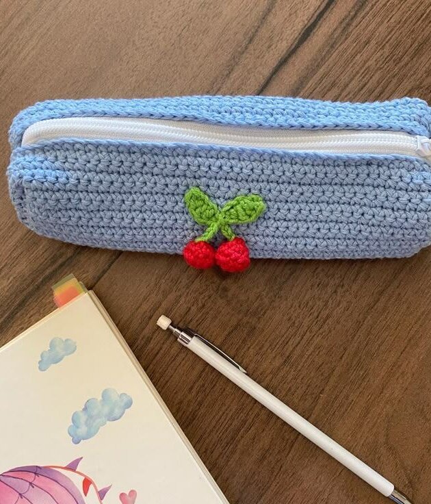 Aesthetic Crochet Pencil Bag