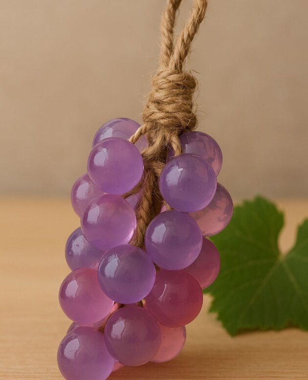 Handmade Grape Soap on a Rope