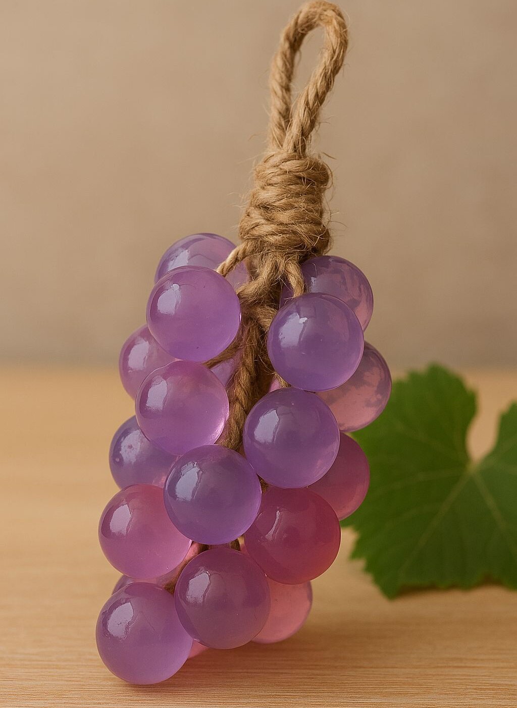 Handmade Grape Soap on a Rope