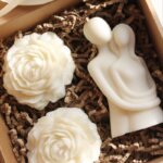 Premium Couple Sculpture Candle with Floral Rose Set – Elegant Wedding & Anniversary Gift Box Eternal Embrace Luxury Hamper