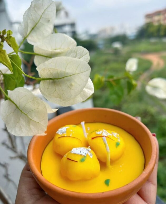 Rasmalai Dessert Candle