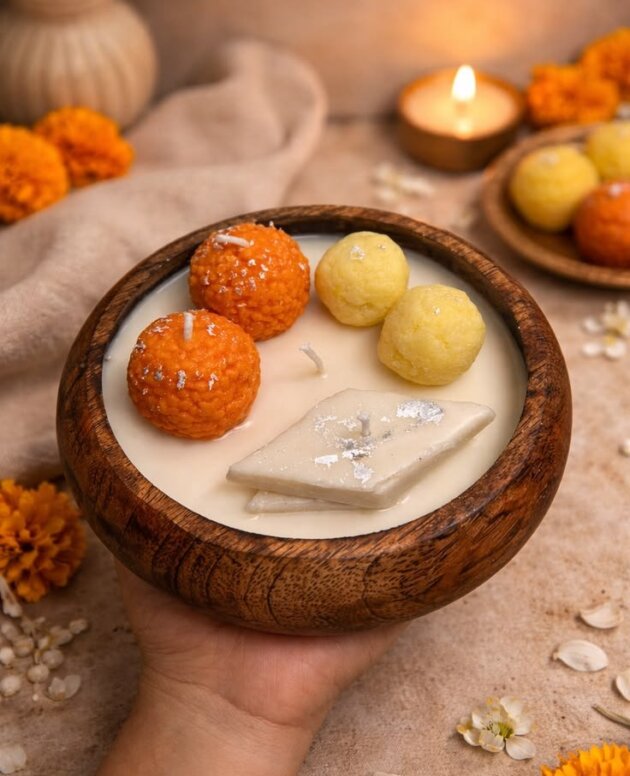 Festive Mithai Platter Candle