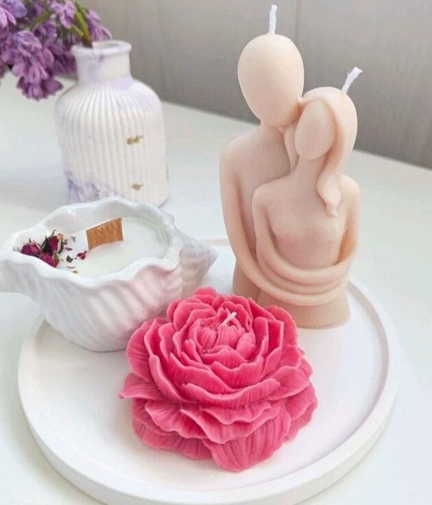 Love & Bloom Candle Set 💕🌸(Set of 3)
