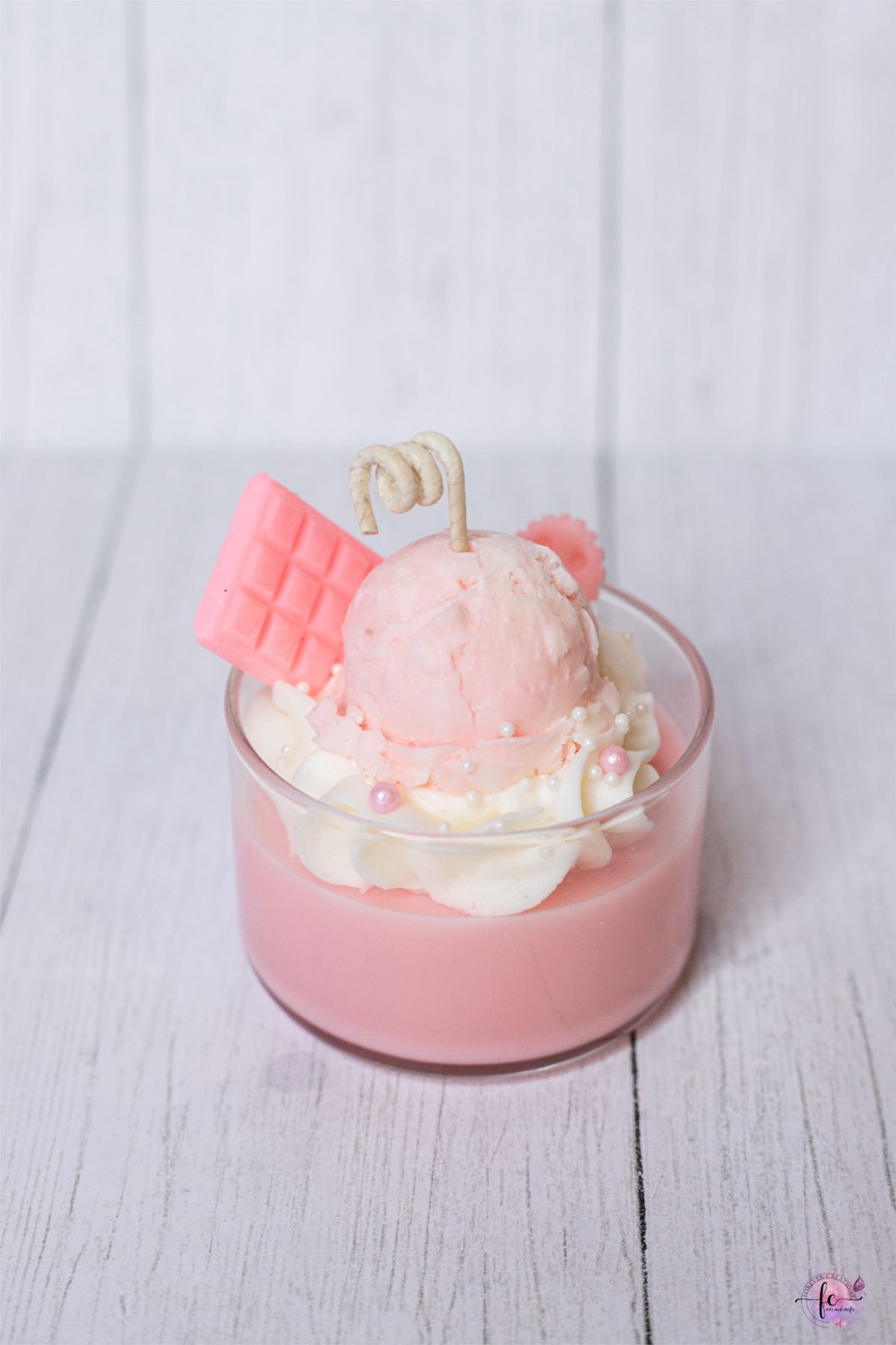 Strawberry Ice Cream Sundae Candle 🍓🍨