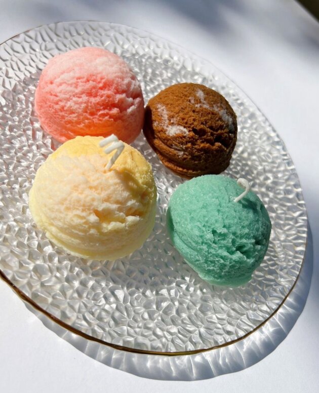 Ice Cream colourful Candles 🍨 (Set of 4)