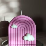 Aesthetic Rainbow Shaped Decorative Candle..