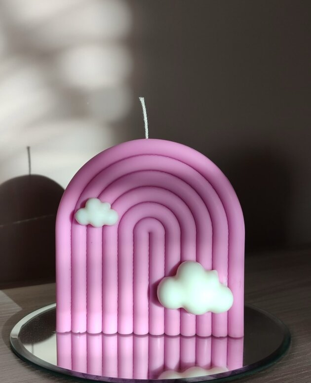Aesthetic Rainbow Shaped Decorative Candle..