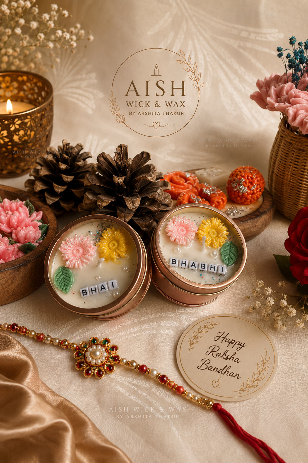 ✨ Bhai - Bhabhi Candle – Raksha Bandhan Special - Image 3