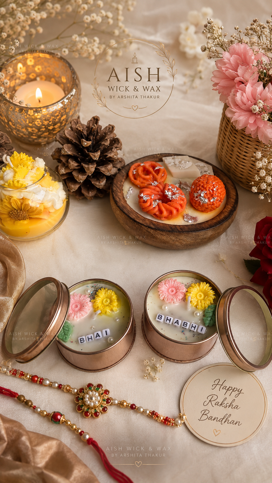 ✨ Bhai - Bhabhi Candle – Raksha Bandhan Special - Image 4