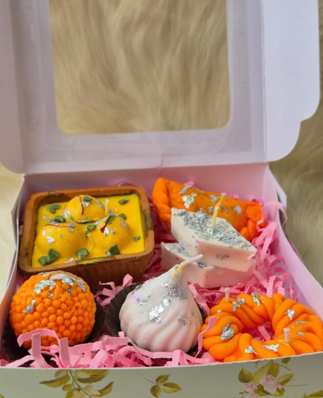 ✨ Royal Mithai Candle Hamper – Festive Collection ✨