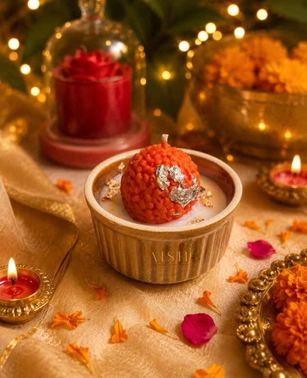 Motichoor Laddu Candle