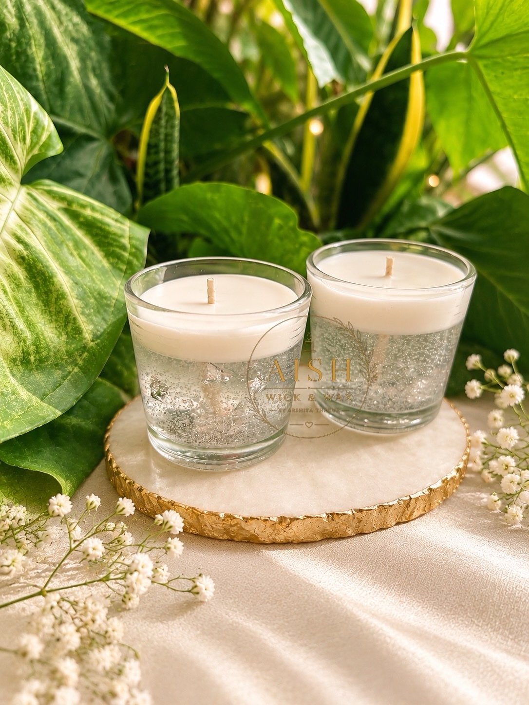 Luxury Botanical Glass Candle Duo - Image 2