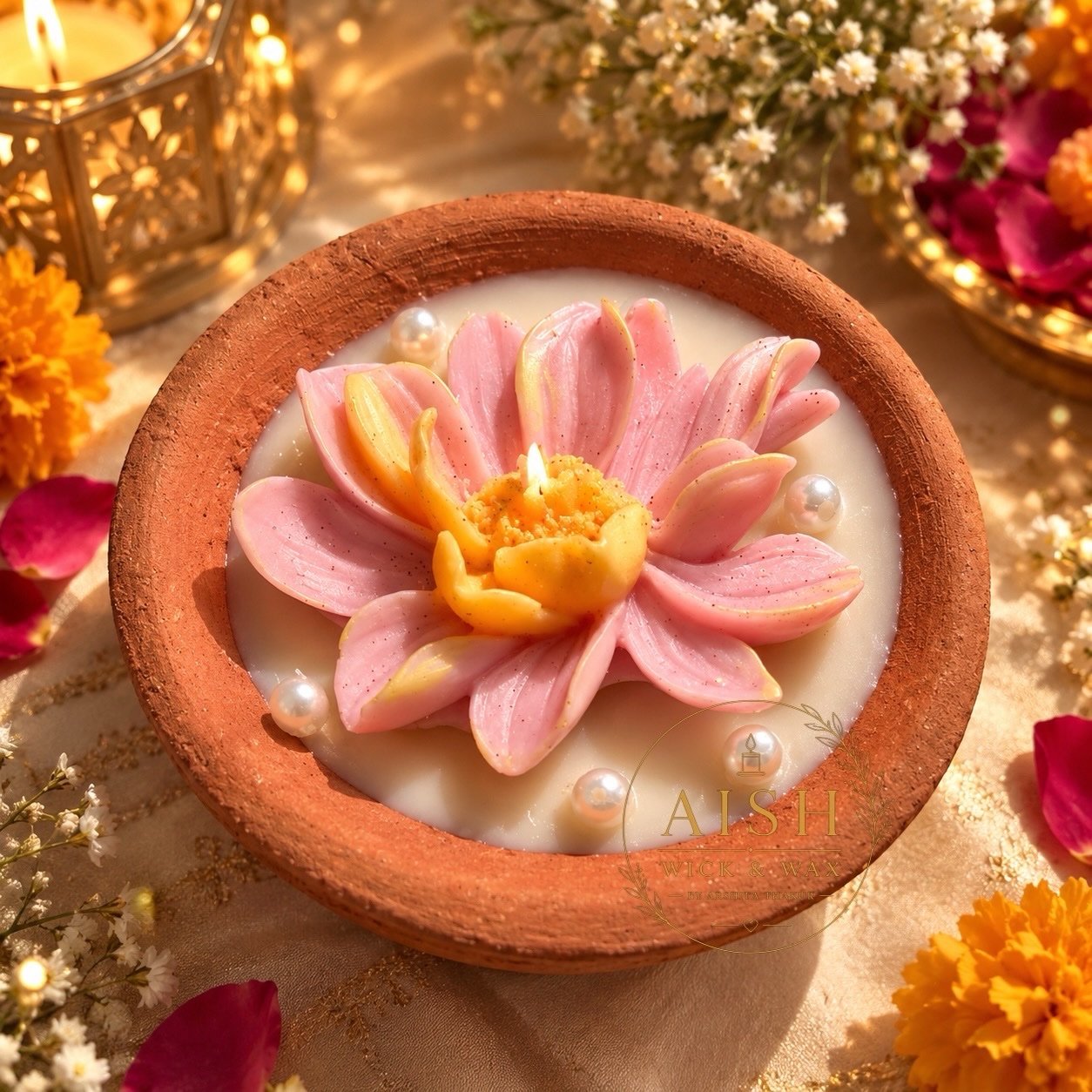 πͺ· Lotus Glow β A Touch of Festive Elegance..