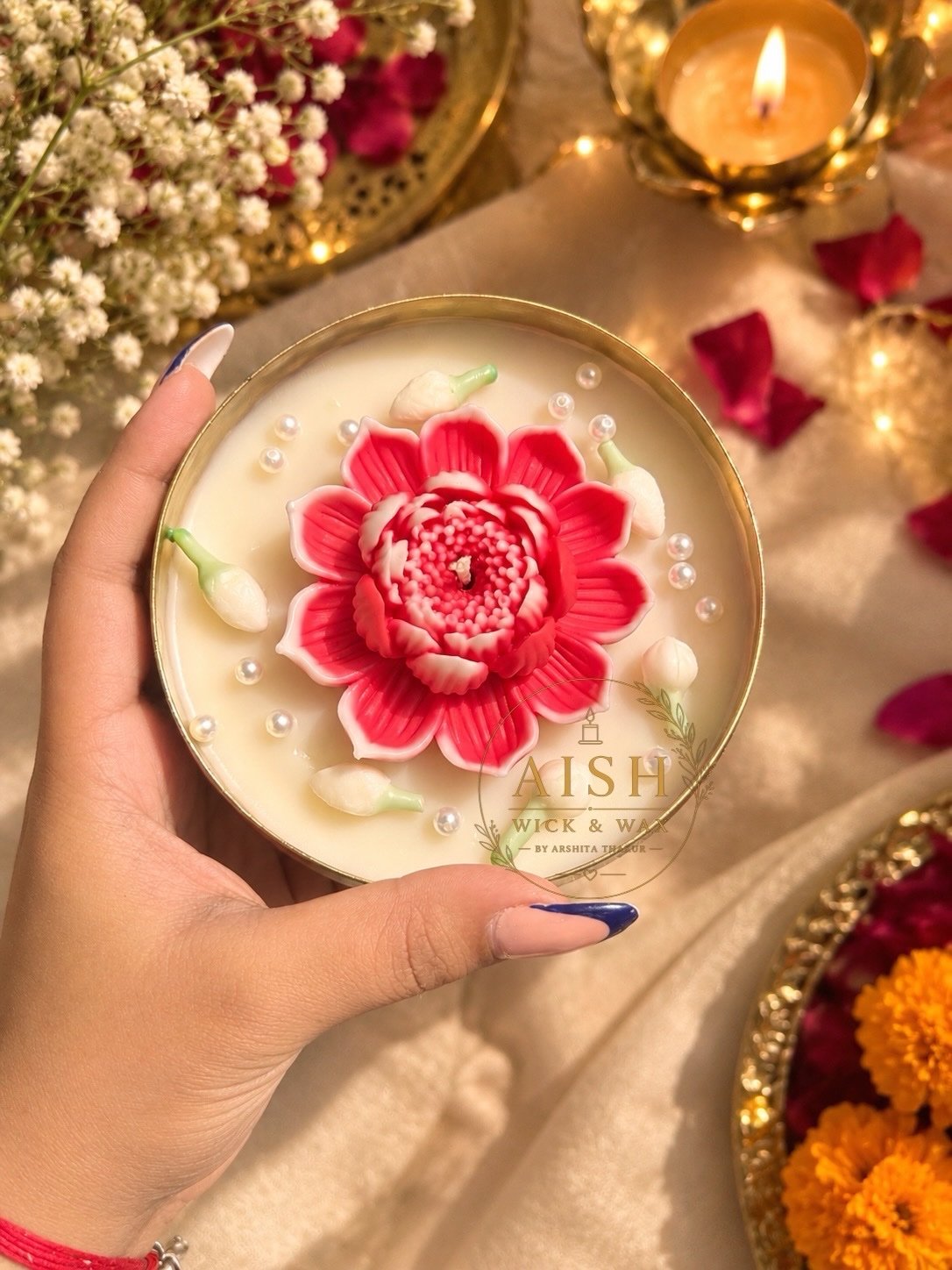 Lotus Urli Candle🪷 - Image 2
