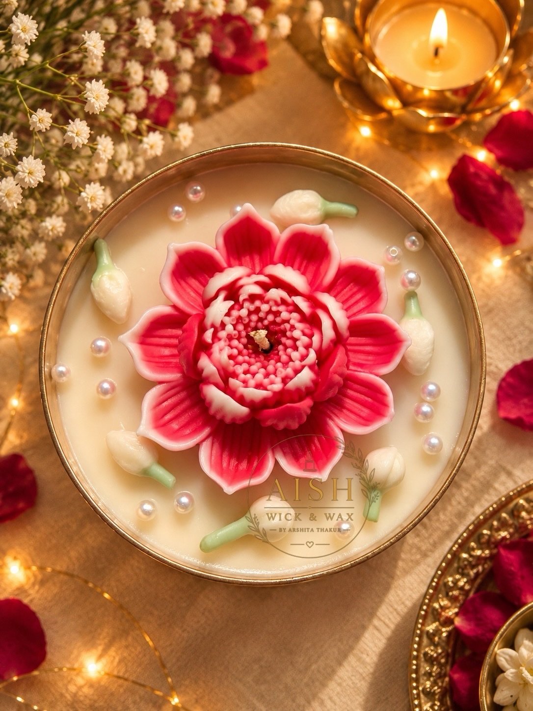 Lotus Urli Candle🪷 - Image 3